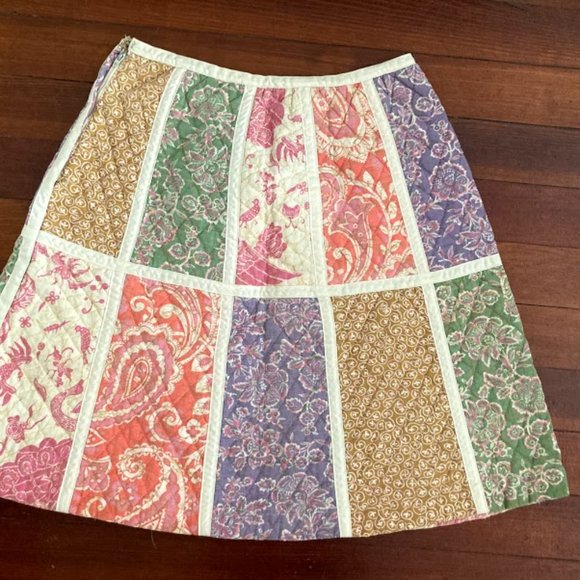 Vintage quilted patchwork miniskirt - Picture 2 of 6